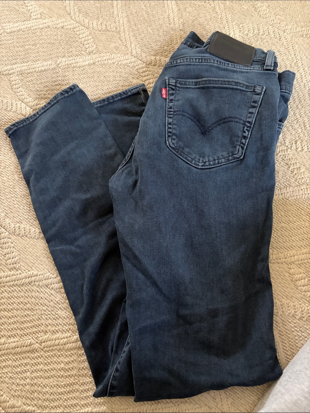 Classic Dark Blue Straight-Leg Jeans - Picture 2 of 4